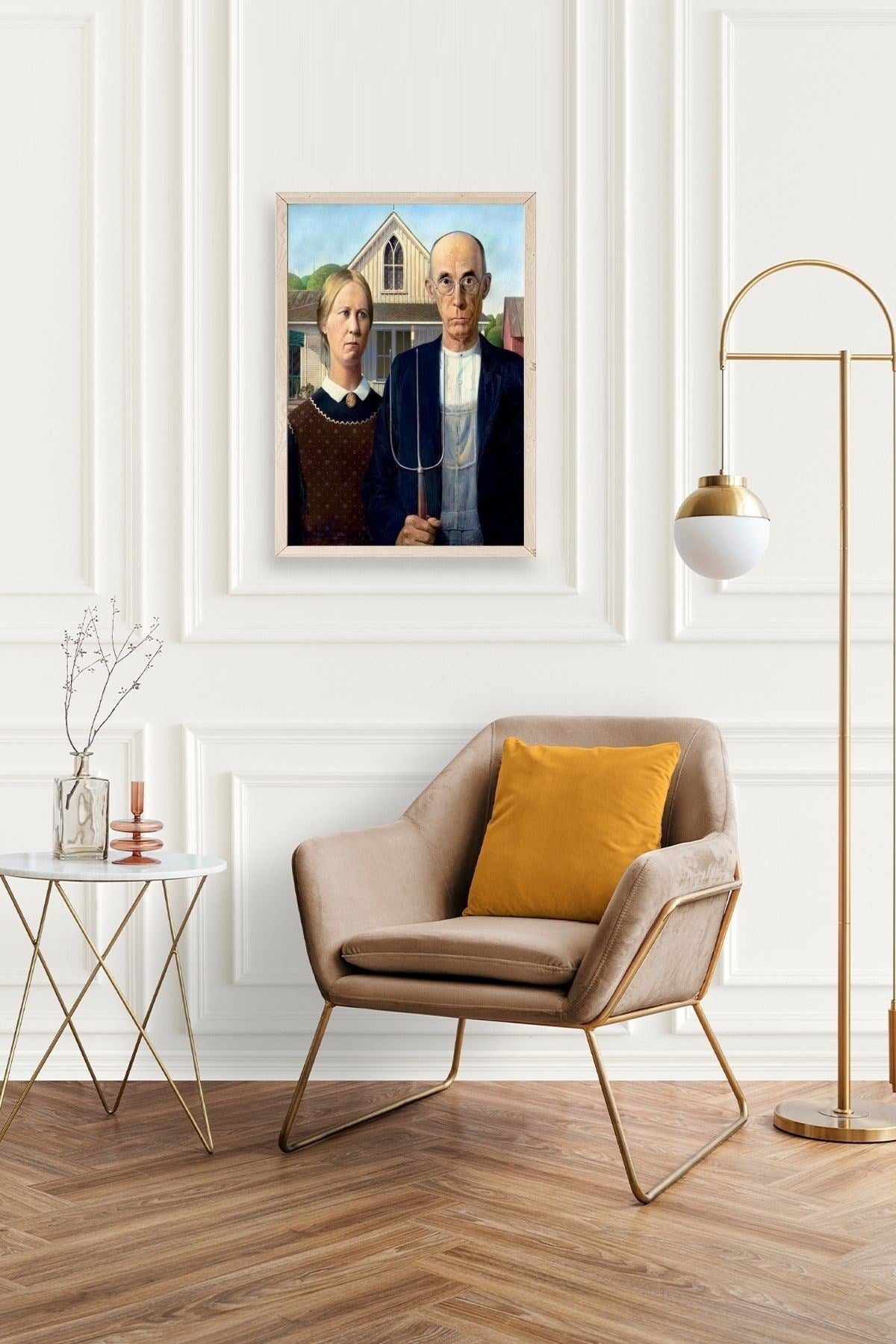 Lotus Water Lily Ahşap Çerçeveli Tablo 30 x 42