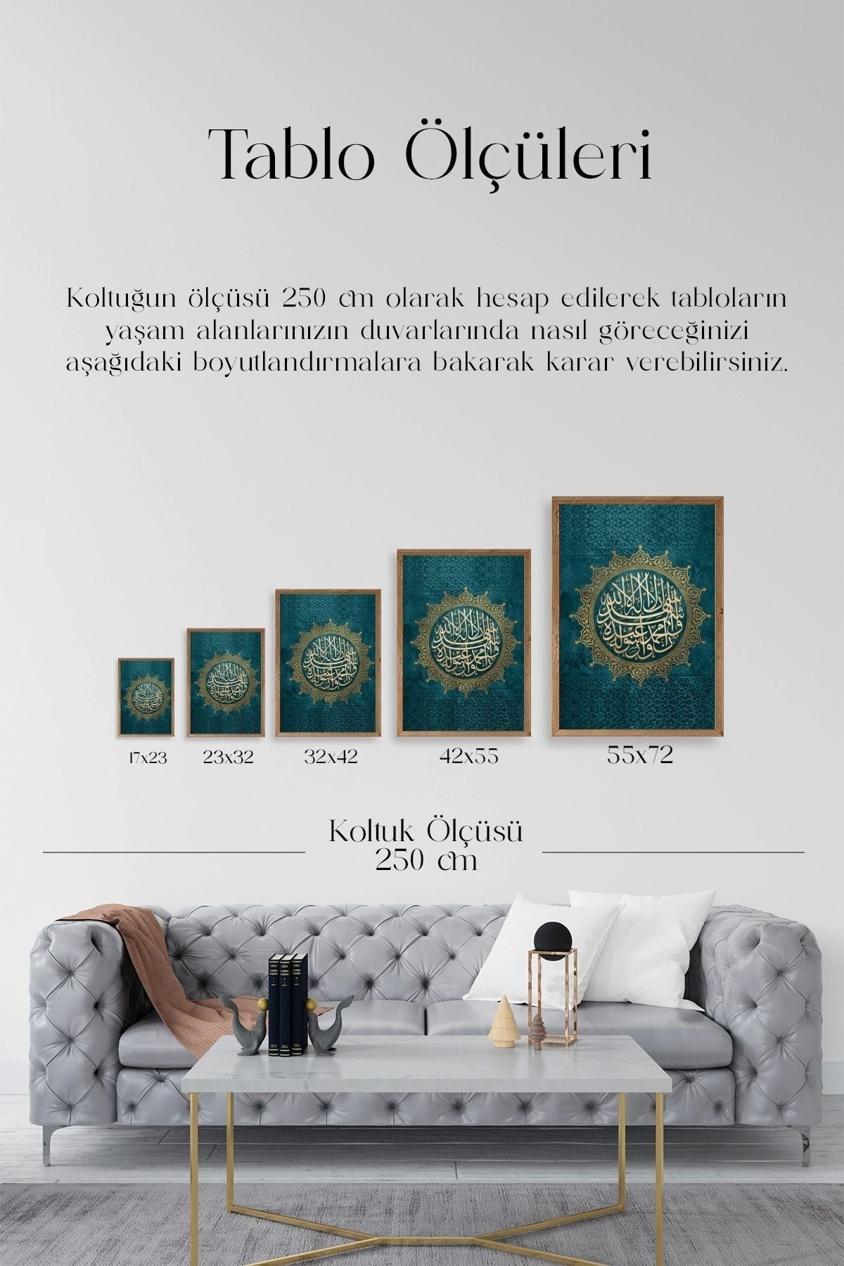 Hat Yazısı Ahşap Çerçeveli Tablo 17 x 23
