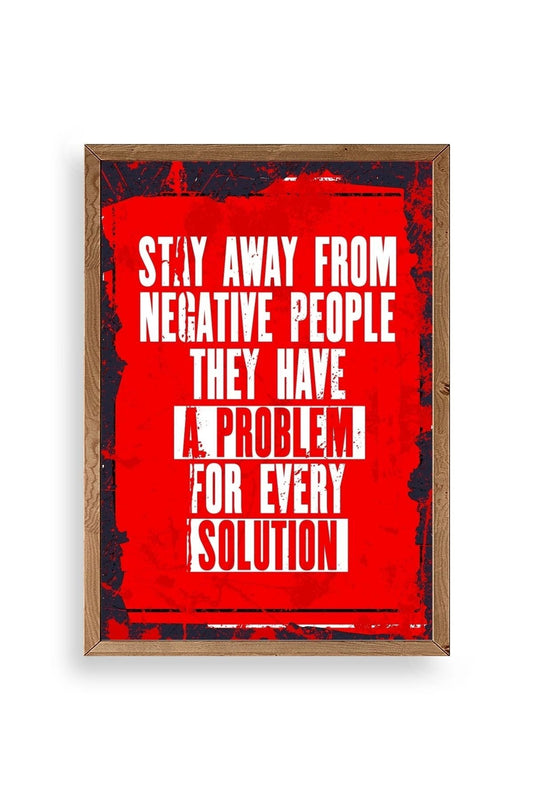 Motto Ahşap Çerçeveli Tablo 23 x 30