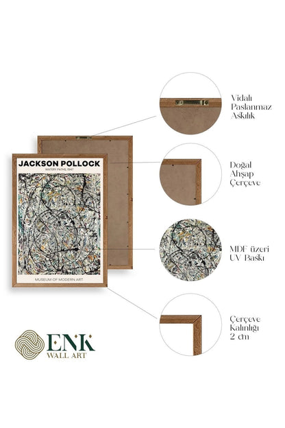 Jackson Polloc Ahşap Çerçeveli Tablo 17 x 23