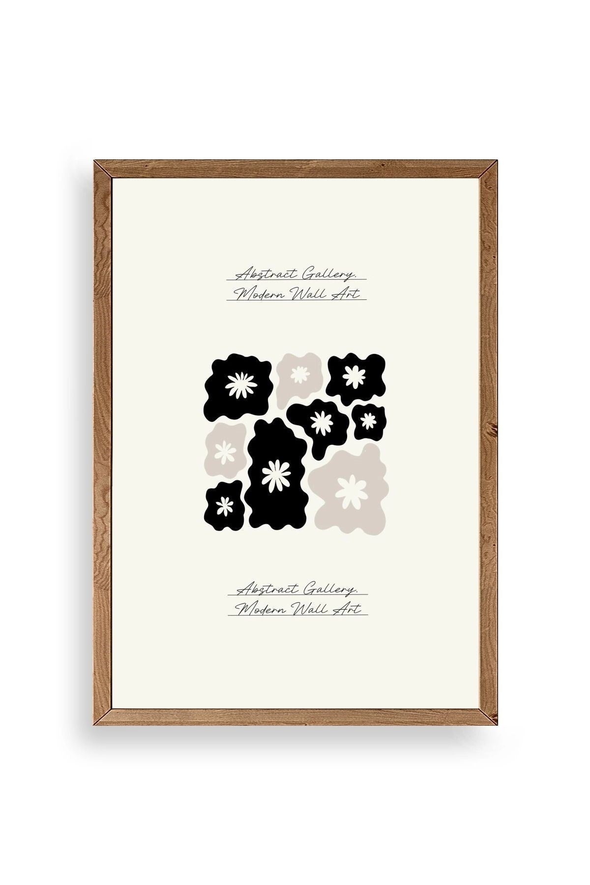 Çiçekler Ahşap Çerçeveli Tablo 30 x 42