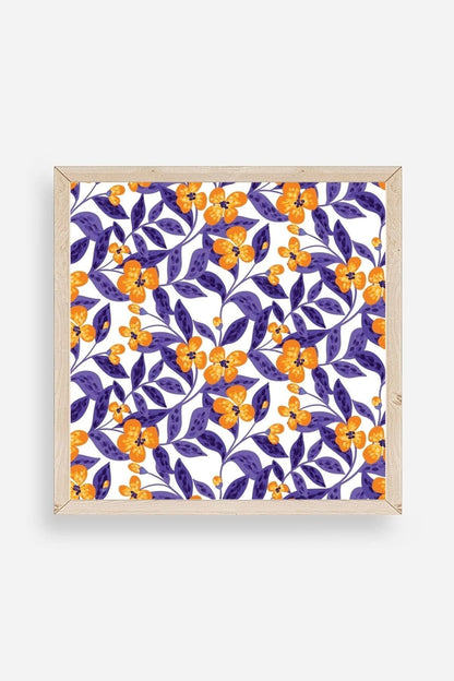 Çiçek Ahşap Çerçeveli Tablo 50 x 50