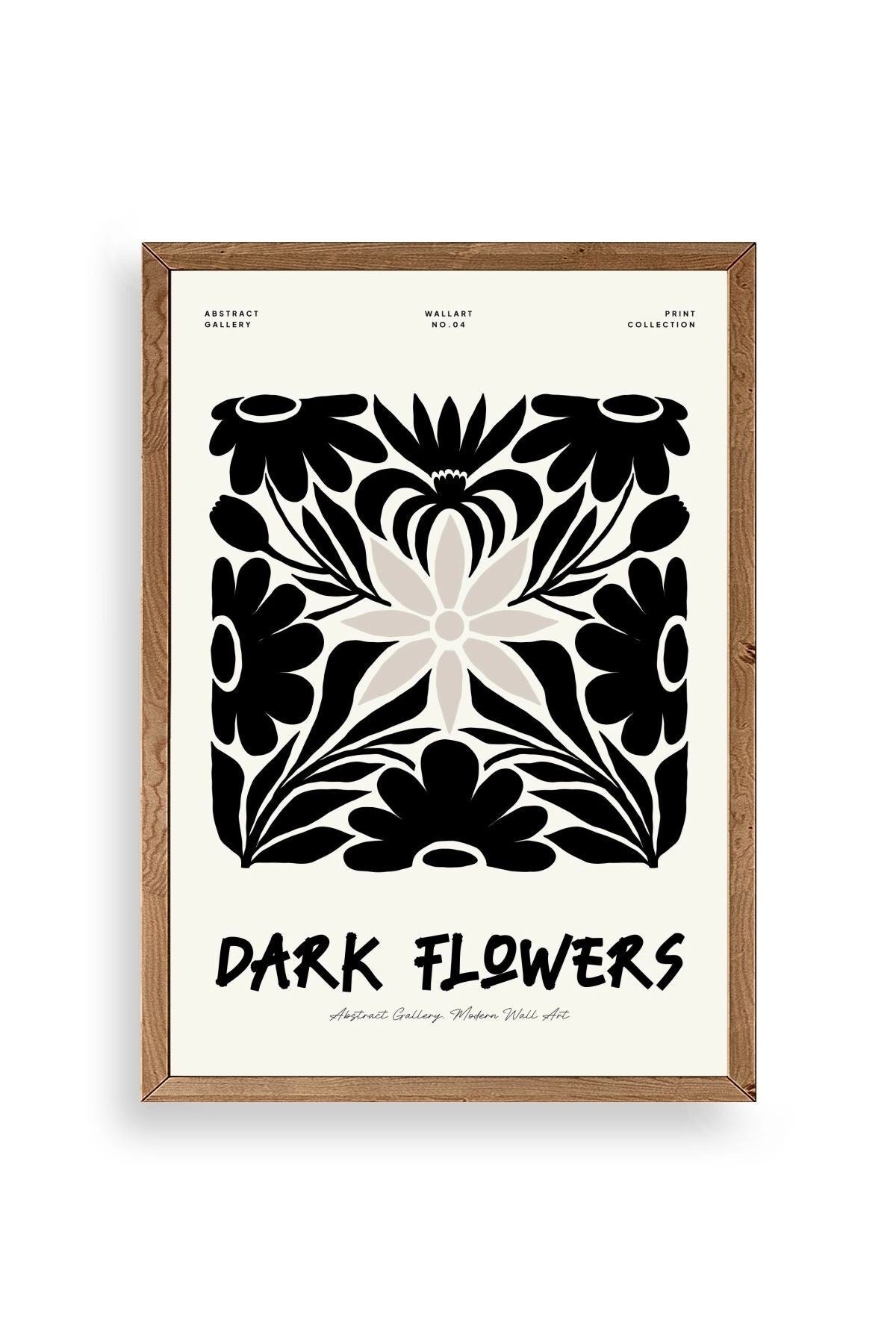 Çiçek Ahşap Çerçeveli Tablo 17 x 23