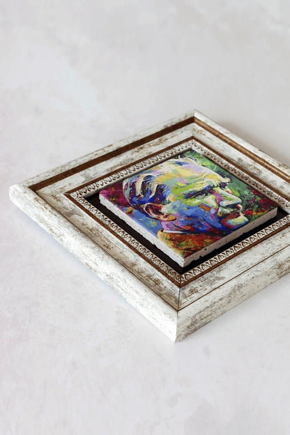 Atatürk Çerçeveli Taş Tablo , Çerçeveli Taş Duvar Dekoru-enkcrcvtbl-00134 20 cm