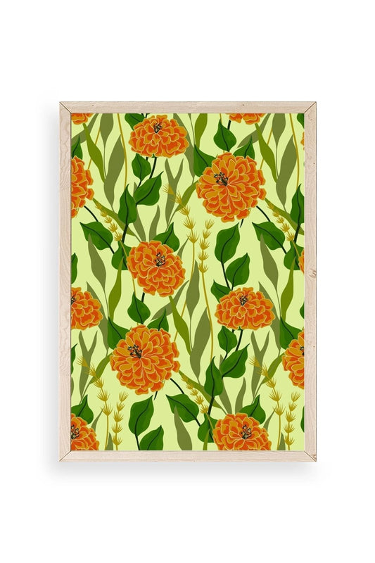 Çiçekler Ahşap Çerçeveli Tablo 23 x 30