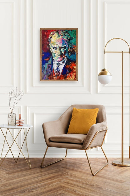 Atatürk Ahşap Çerçeveli Tablo 30 x 42