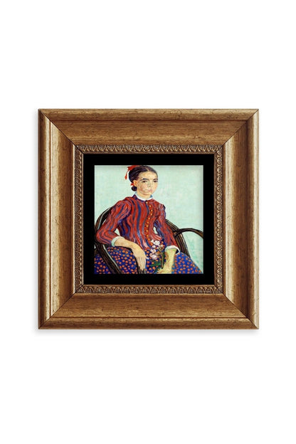 Van Gogh Çerçeveli Taş Tablo 20 cm