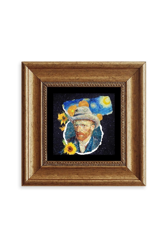 Van Gogh Çerçeveli Taş Tablo 20 cm