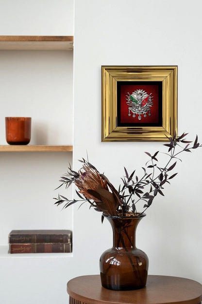 Osmanlı Tuğrası Çerçeveli Taş Tablo 20 cm