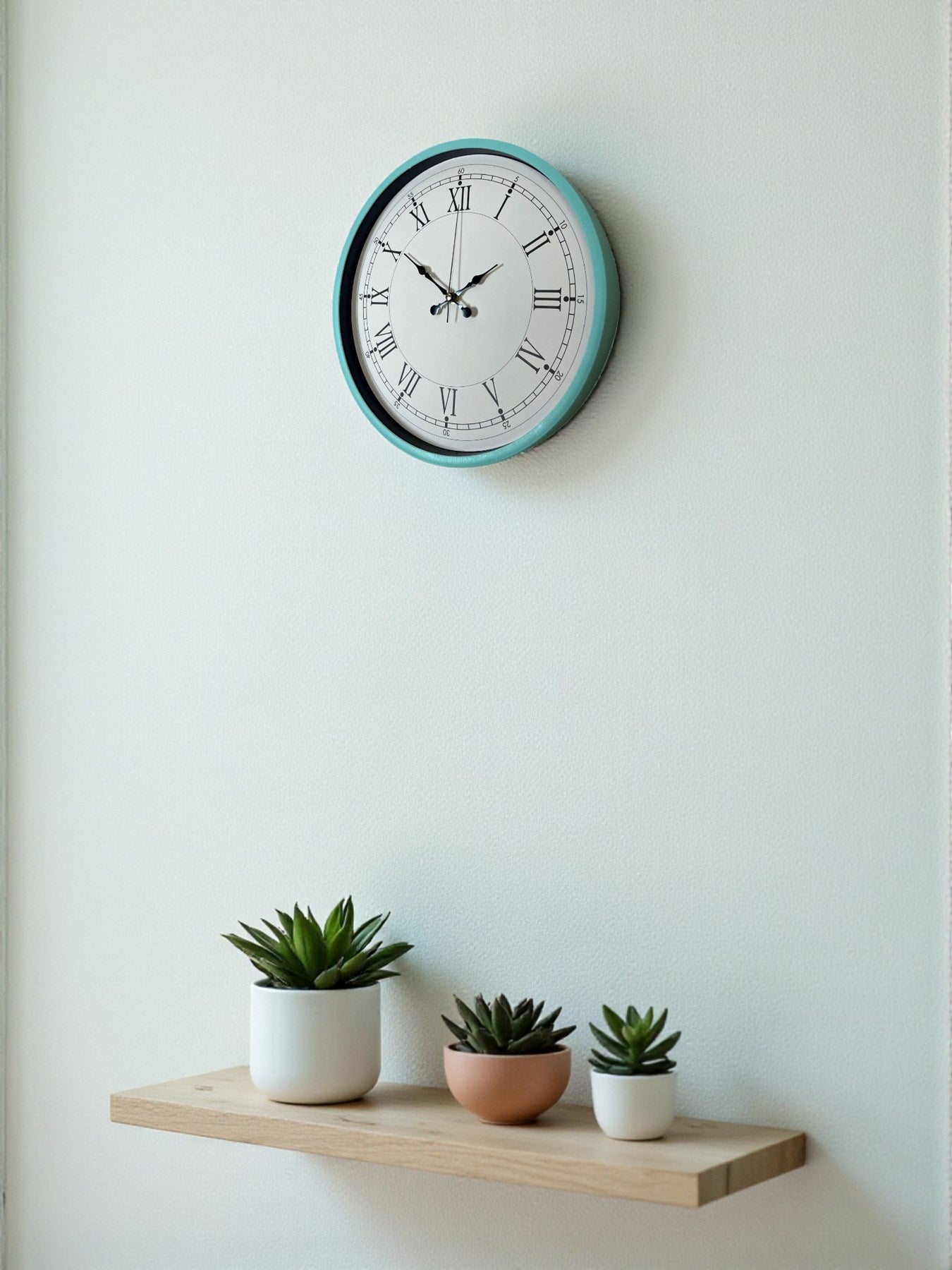 Zentime 36 Cm Turkuaz Dekoratif Duvar Saati