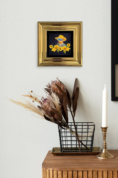 Van Gogh Çerçeveli Taş Tablo 20 cm