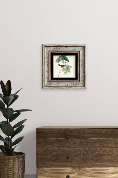 Yapraklar Çerçeveli Taş Tablo 20 cm