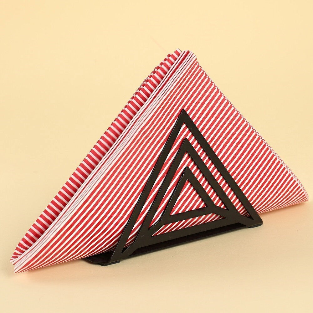 Loren Home Prizma Siyah Metal Peçetelik