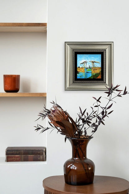 Van Gogh Çerçeveli Taş Tablo 20 cm