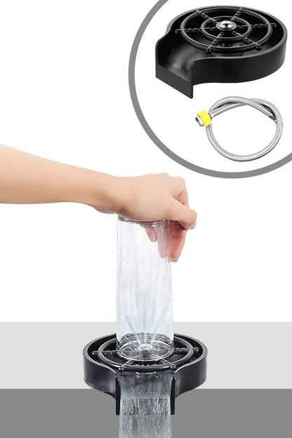 BUFFER® Yüksek Basınçlı Otomatik Bardak Yıkama Aparatı Mutfak Lavaboları İçin Hızlı Kupa Durulayıcı