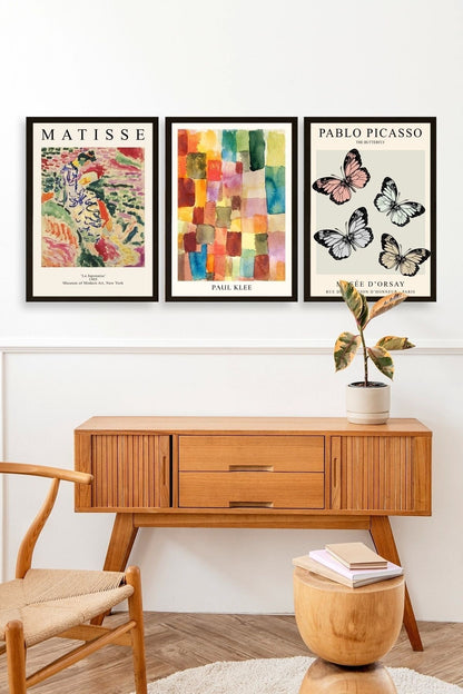 Matisse Üçlü Ahşap Çerçeveli Tablo 50 x 70