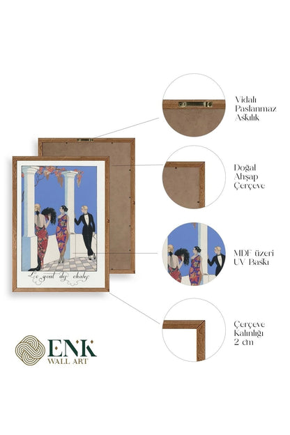 George Barbier Ahşap Çerçeveli Tablo 50 x 70