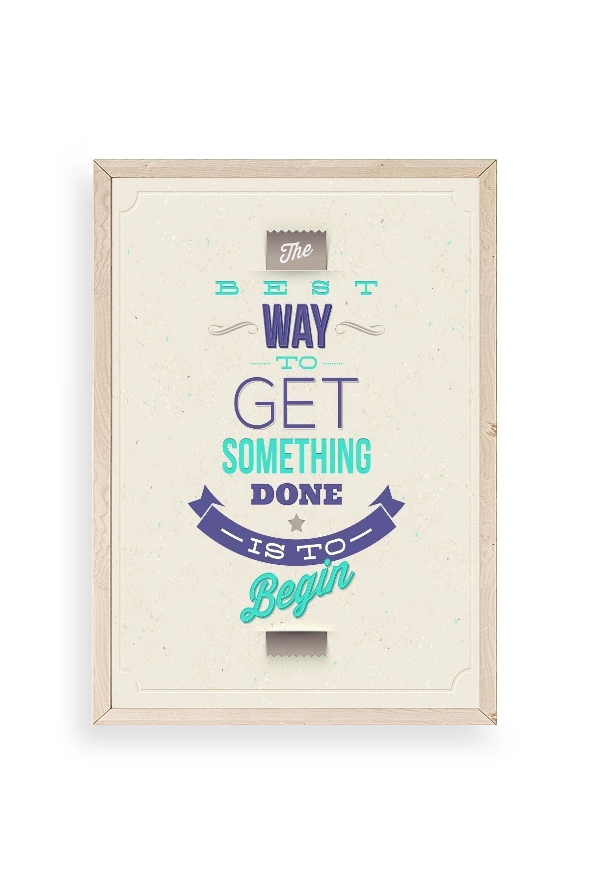 Motto Ahşap Çerçeveli Tablo 30 x 42