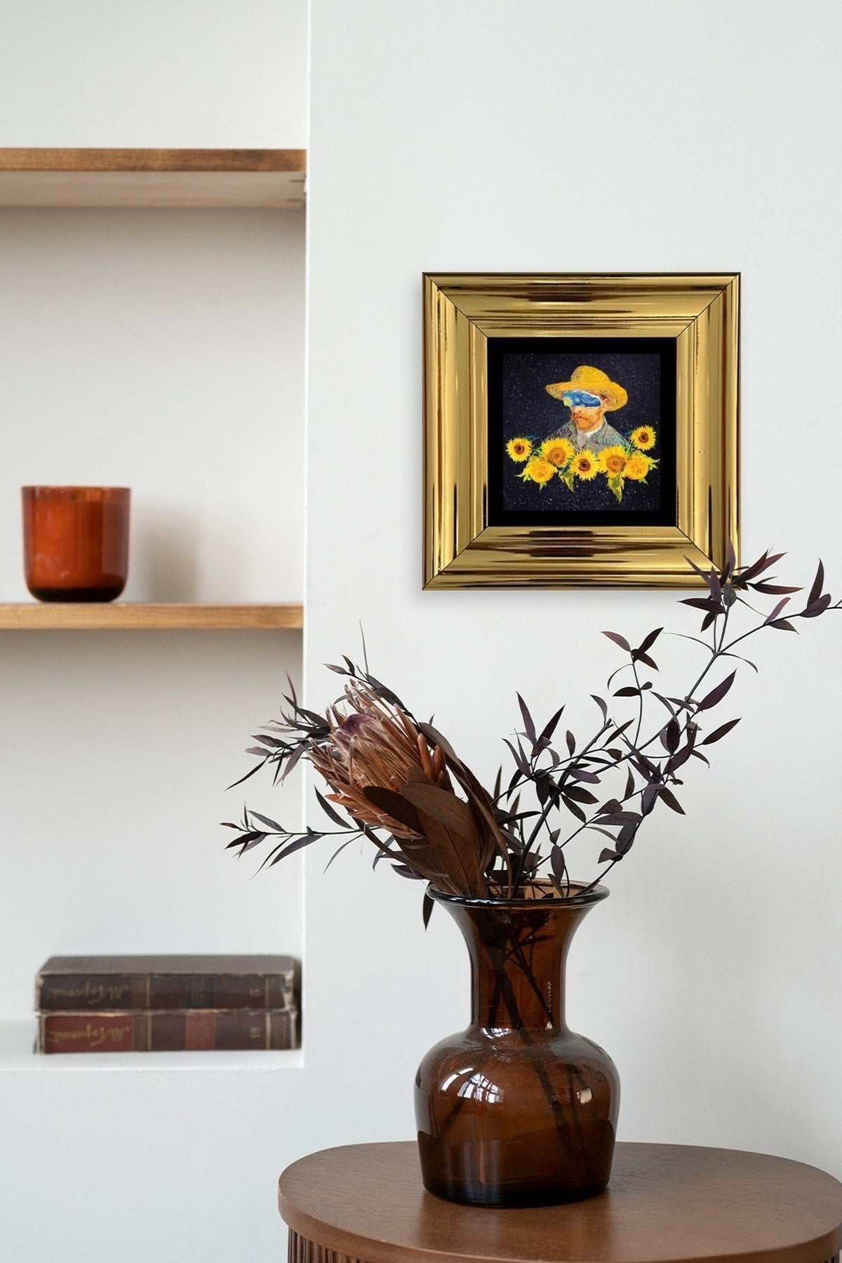 Van Gogh Çerçeveli Taş Tablo 20 cm