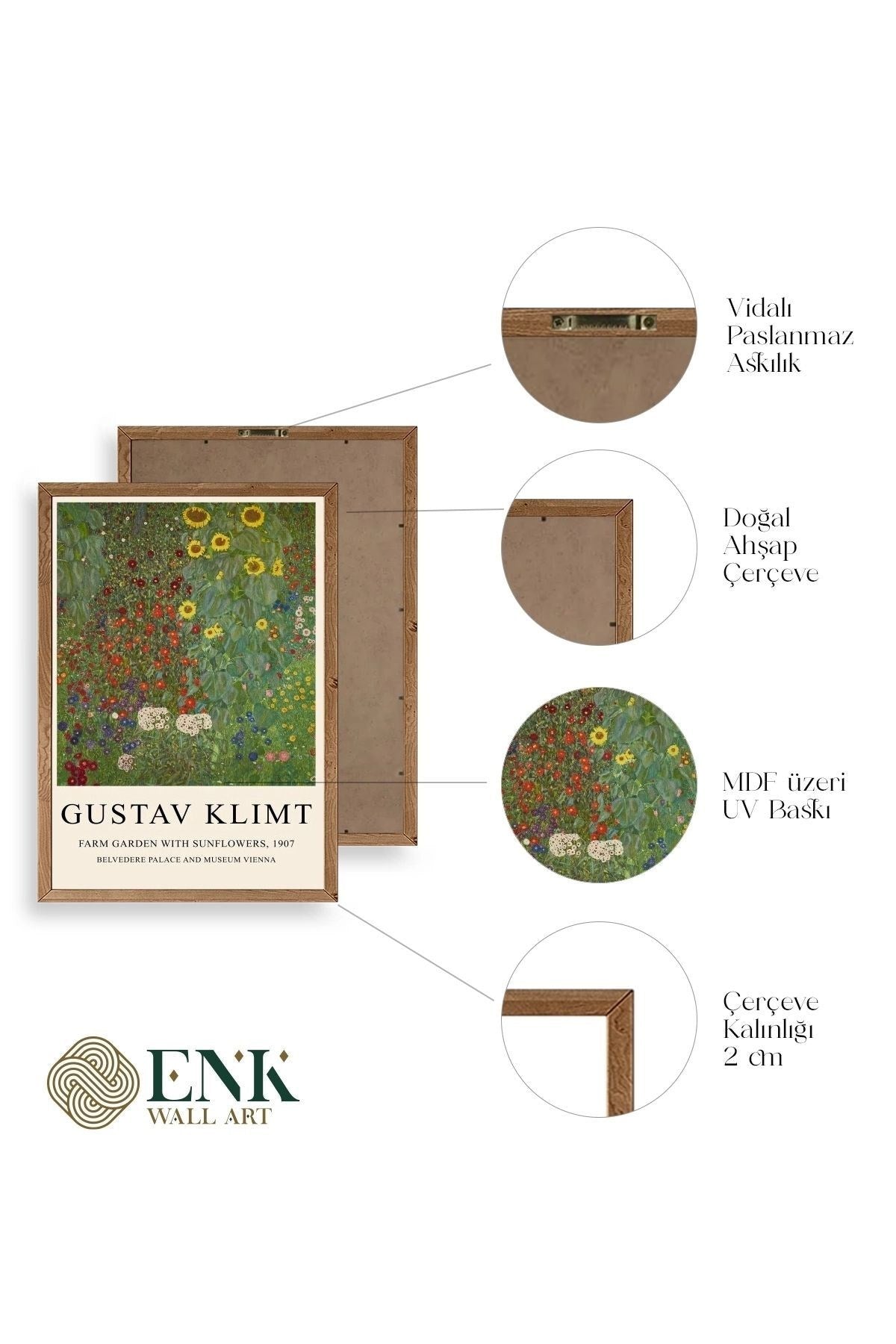 Gustav Klimt Ahşap Çerçeveli Tablo 30 x 42