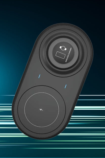 BUFFER® 2si 1arada Kablosuz Saat,Kulaklık ve Telefon Hızlı Şarj Etme Aparatı