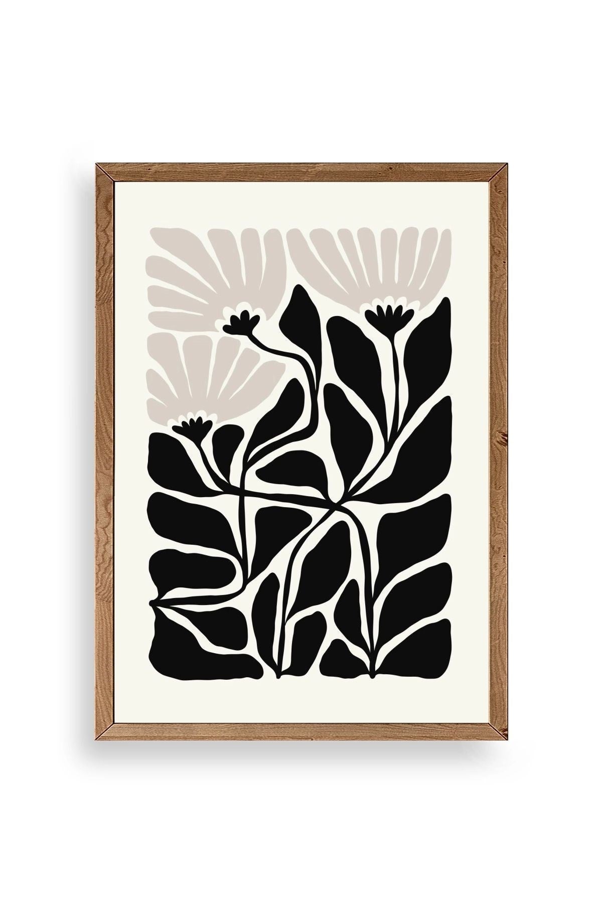 Çiçek Ahşap Çerçeveli Tablo 23 x 30