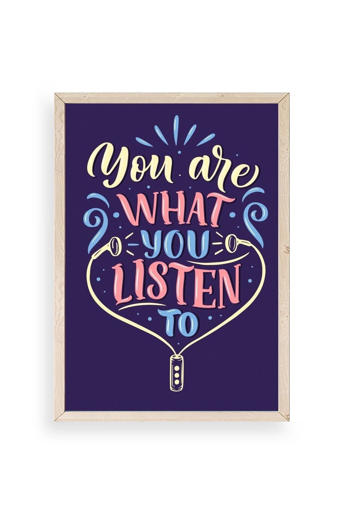 Motto Ahşap Çerçeveli Tablo 50 x 70