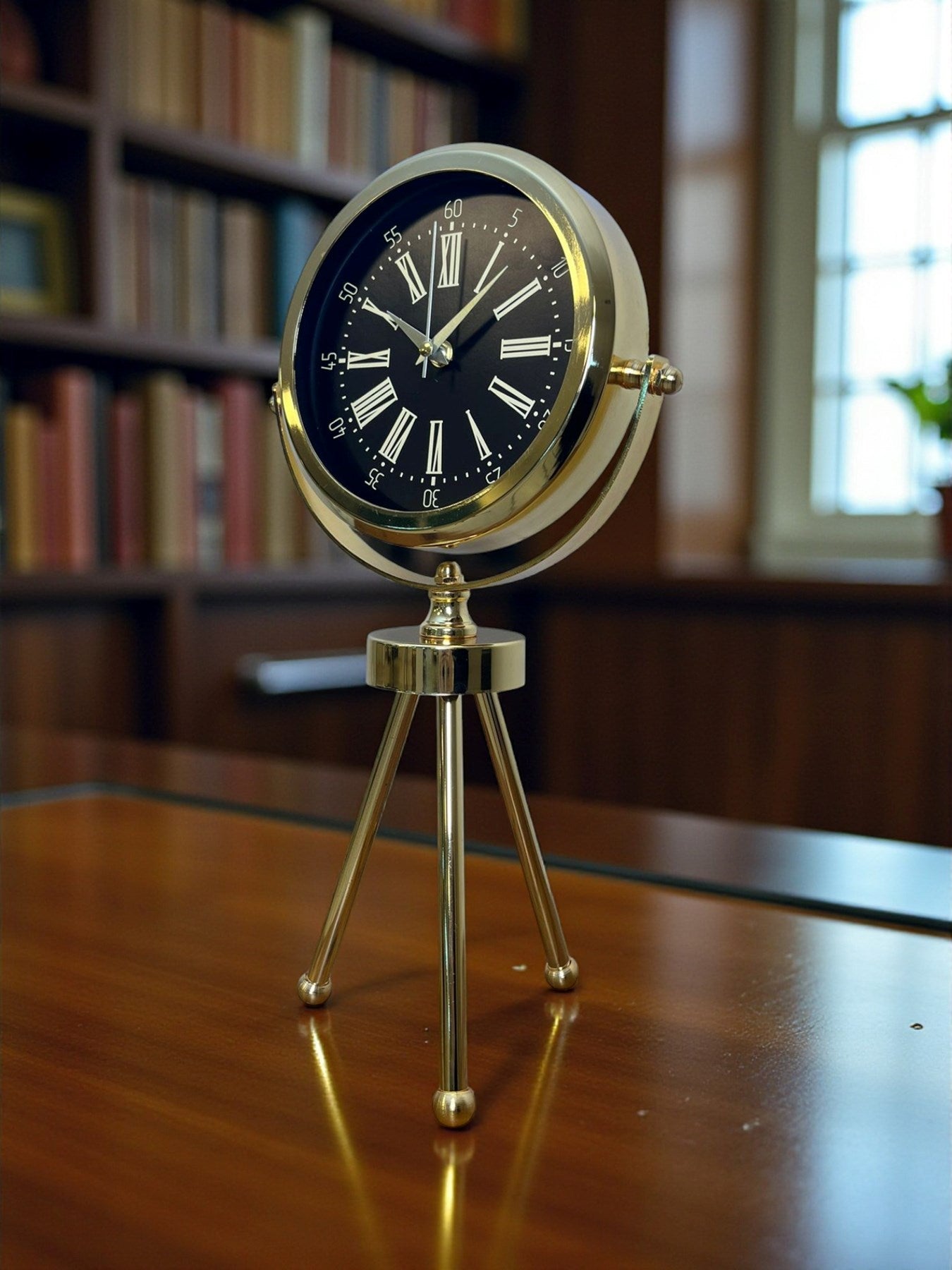 Zentime Gold Lüks Üç Ayaklı Masa Saati