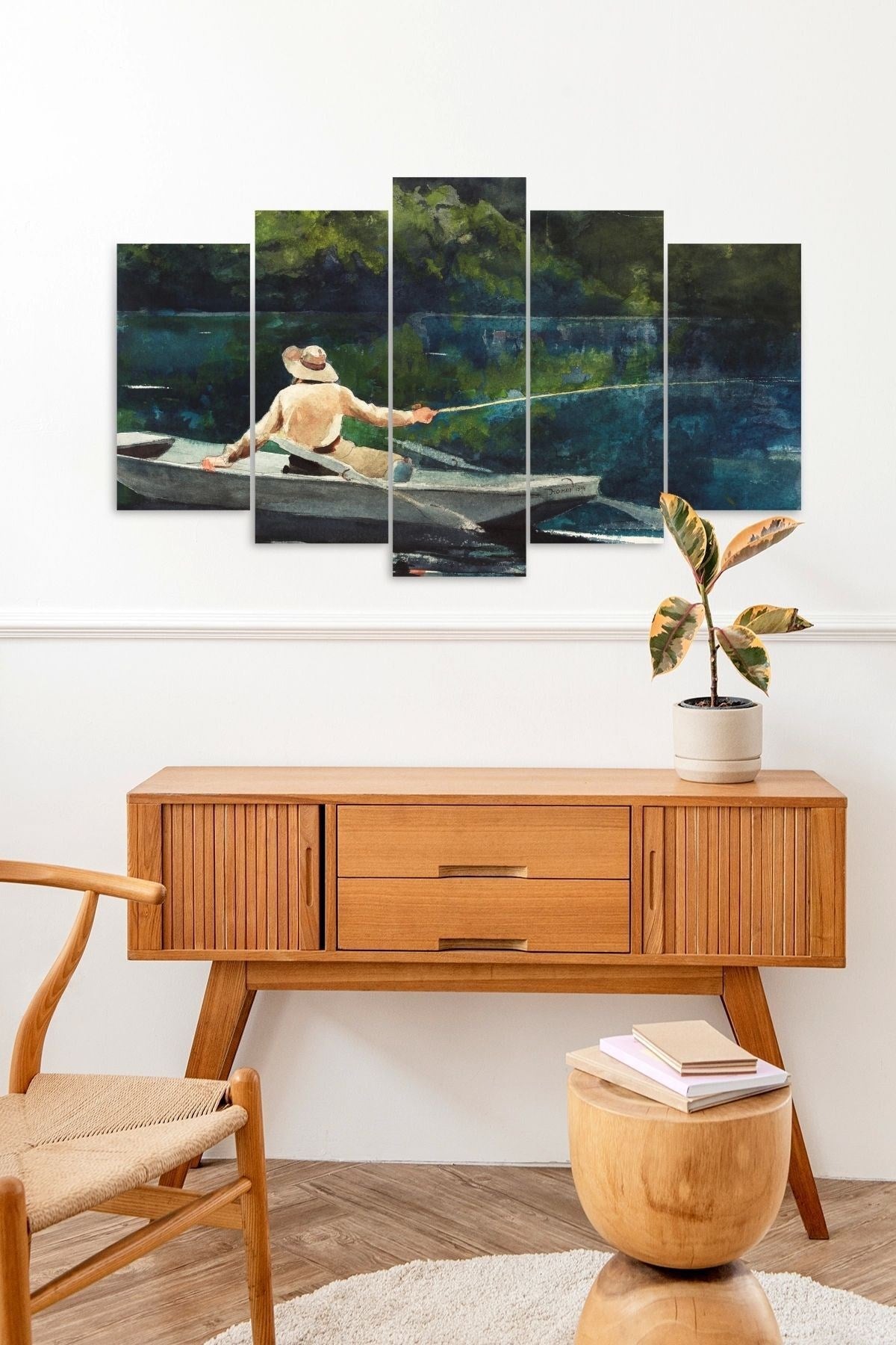 Deniz Manzarası 5 Parçalı Mdf Tablo 60 x 100