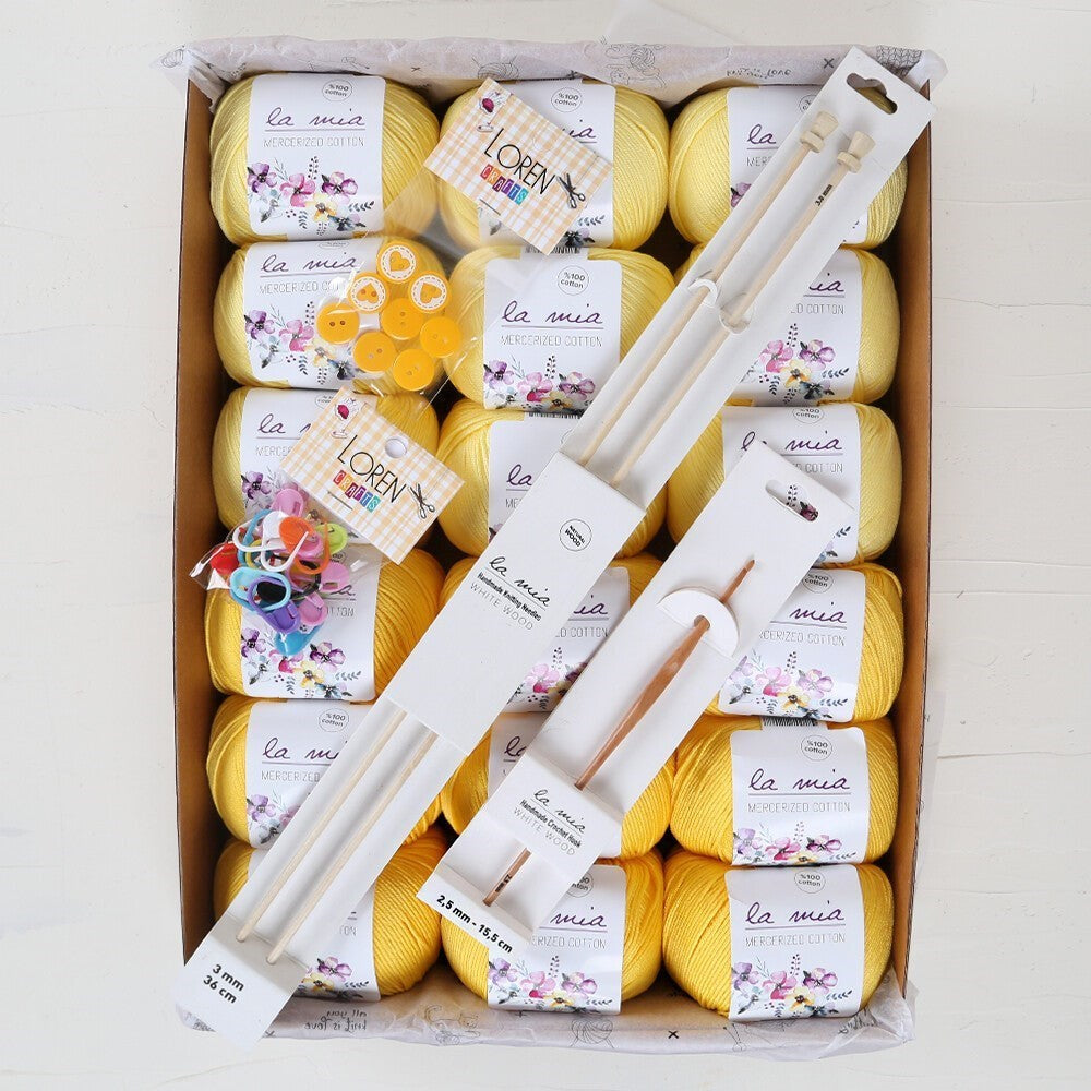 La Mia Mercerized Cotton Kehribar Seti