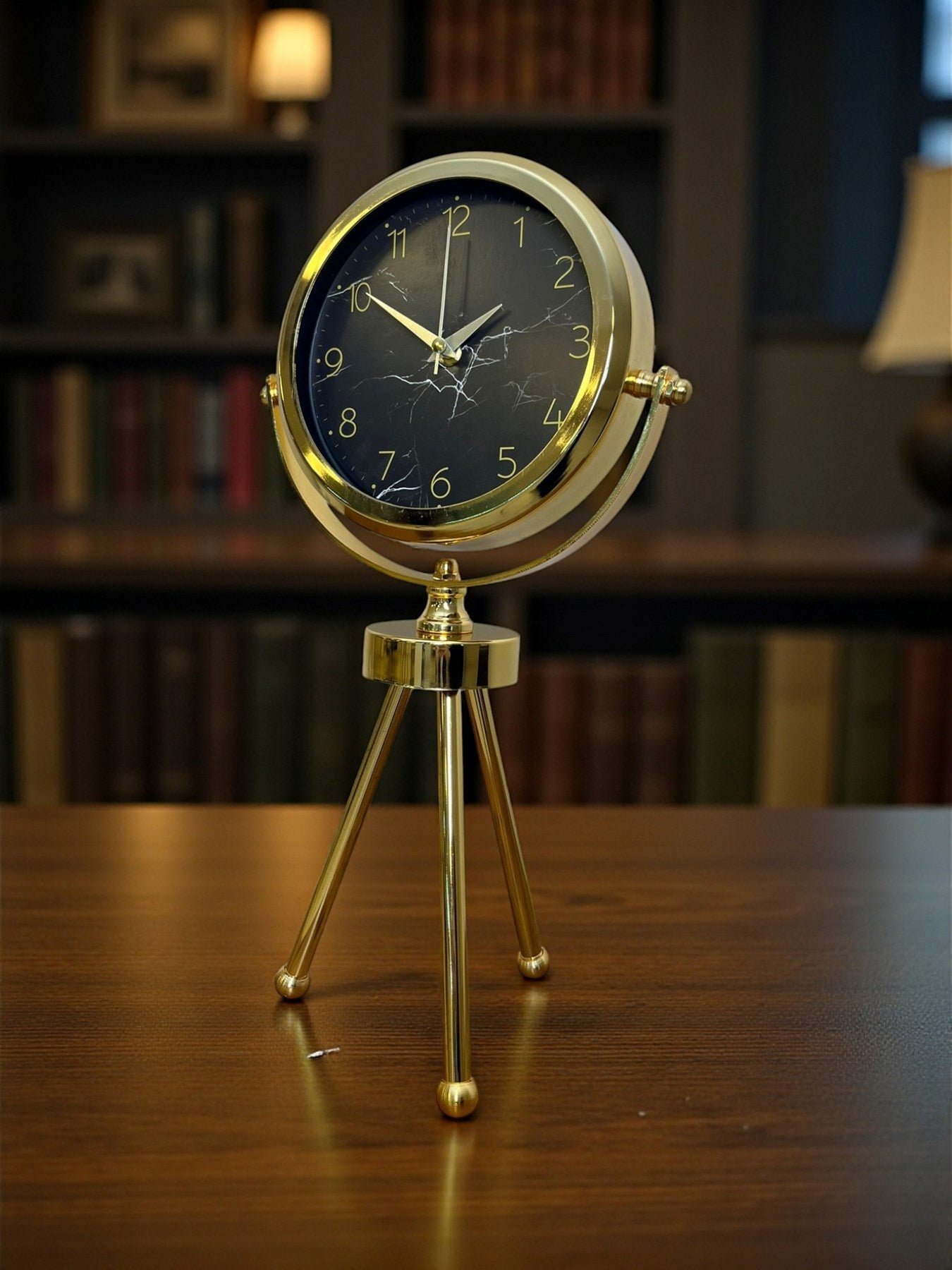 Zentime Gold Lüks Üç Ayaklı Masa Saati