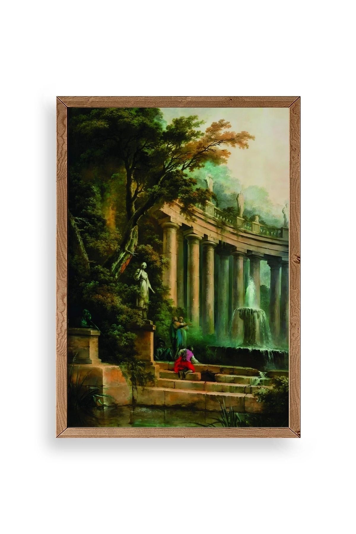 Yapraklar Ahşap Çerçeveli Tablo 50 x 70