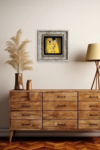 Gustav Klimpt Çerçeveli Taş Tablo 20 cm