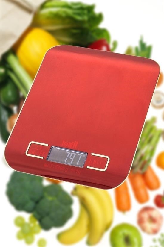 BUFFER® TF 1002 Hassas Ölçümlü  Maksimum 5 Kg Kapasiteli Led Ekran Platin Dijital Mutfak Tartısı