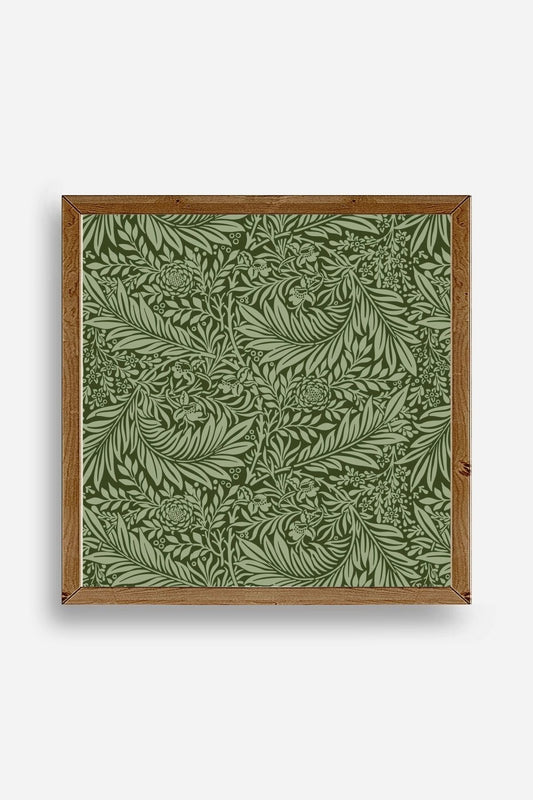 Yaprak Ahşap Çerçeveli Tablo 23 x 23