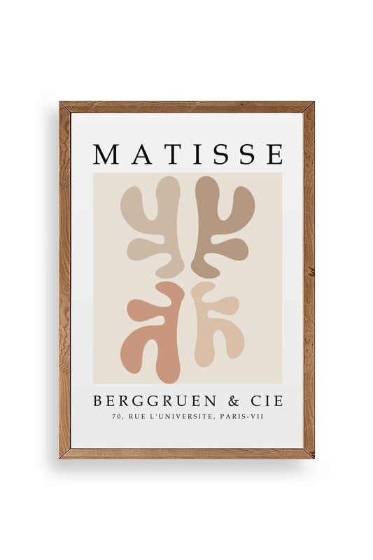 Soyut Ahşap Çerçeveli Tablo 30 x 42