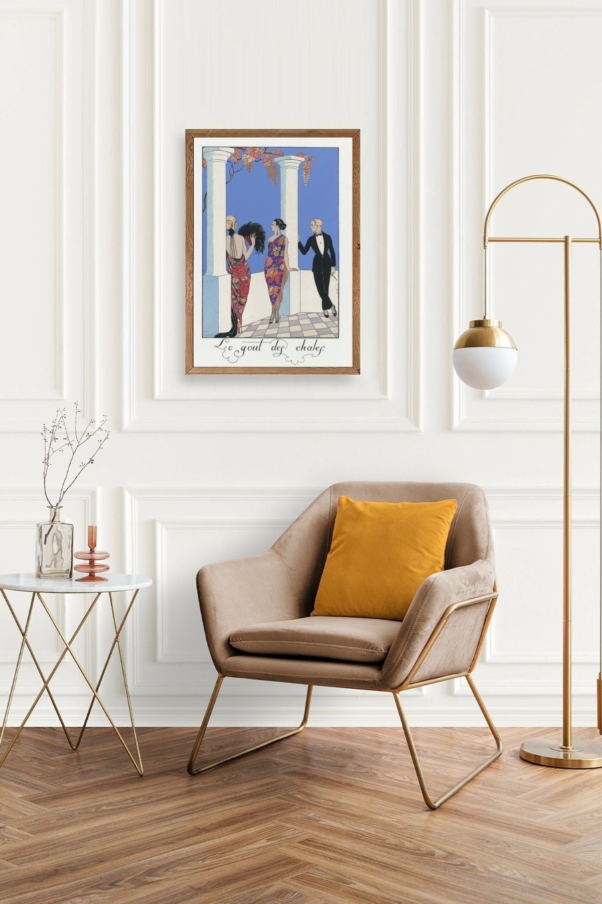 George Barbier Ahşap Çerçeveli Tablo 30 x 42