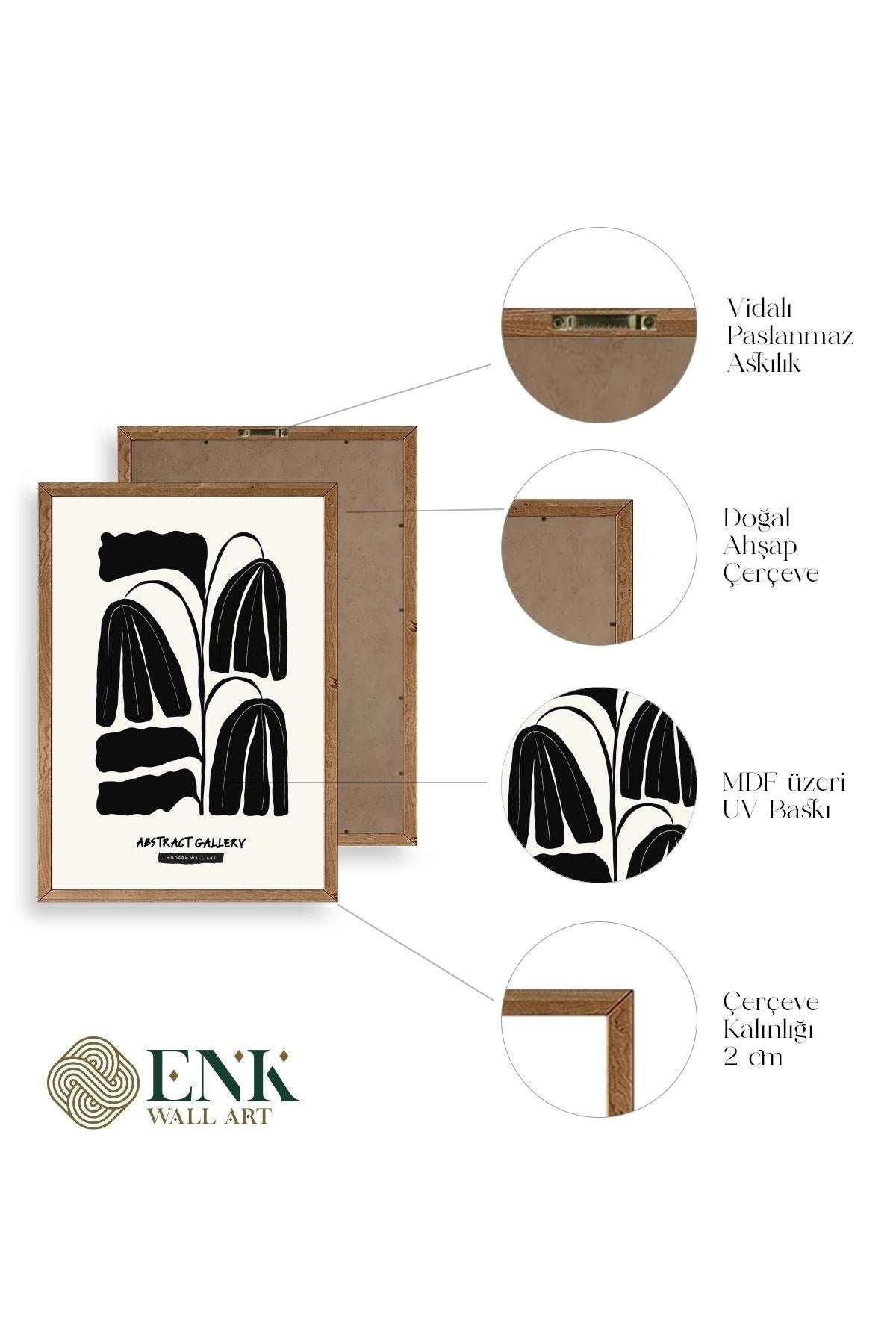 Çiçek Ahşap Çerçeveli Tablo 50 x 70