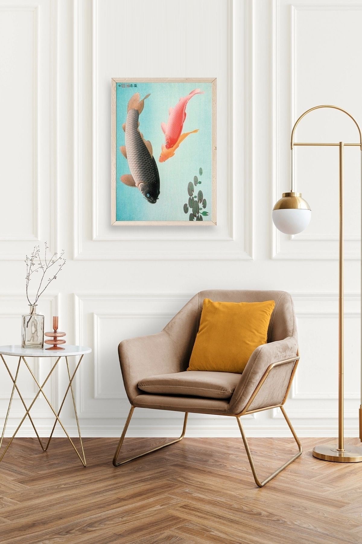 Ohara Koson Ahşap Çerçeveli Tablo 50 x 70