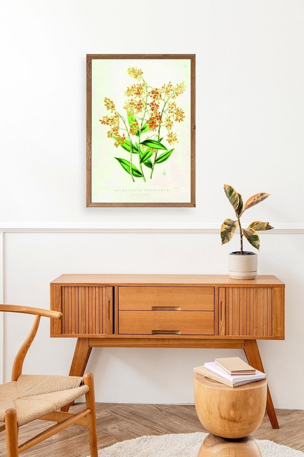 Çiçek Ahşap Çerçeveli Tablo 50 x 70