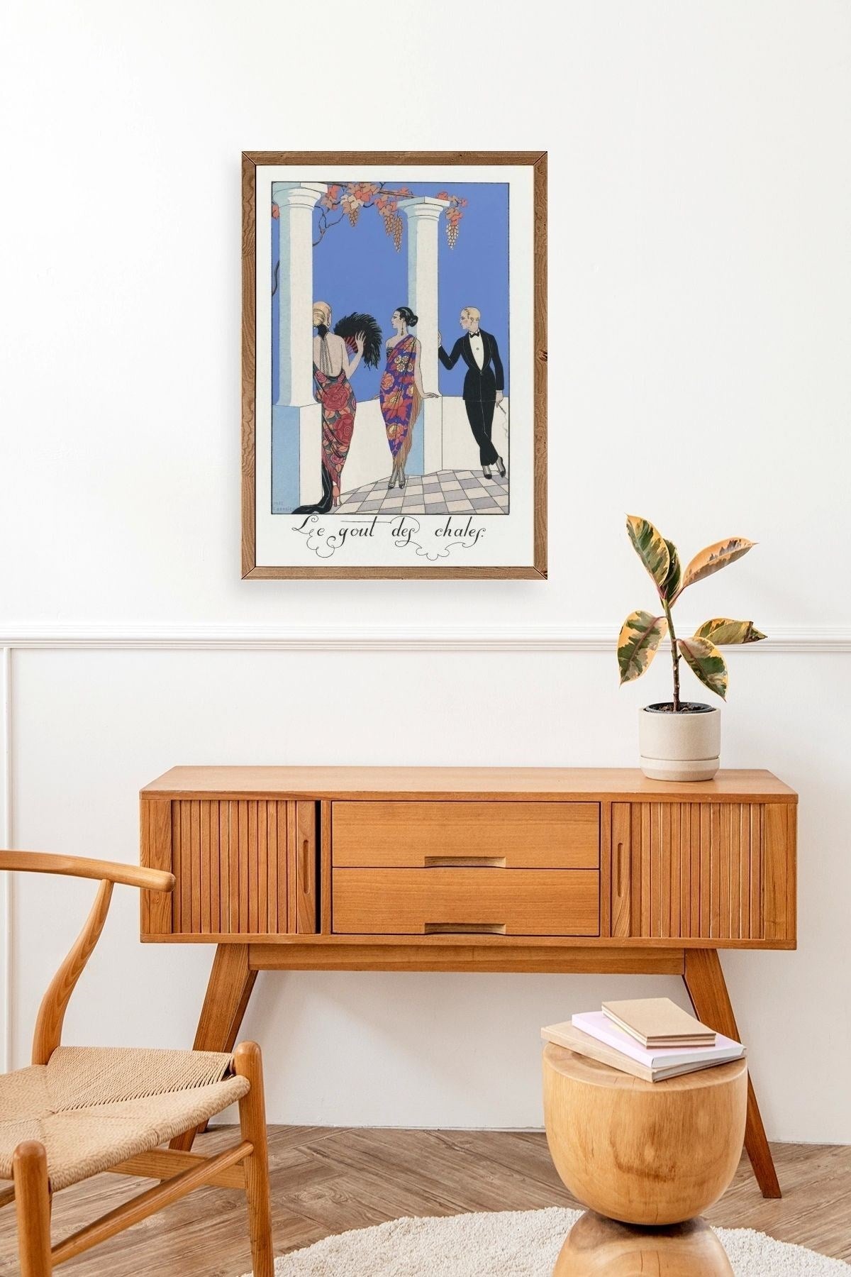 George Barbier Ahşap Çerçeveli Tablo 23 x 30