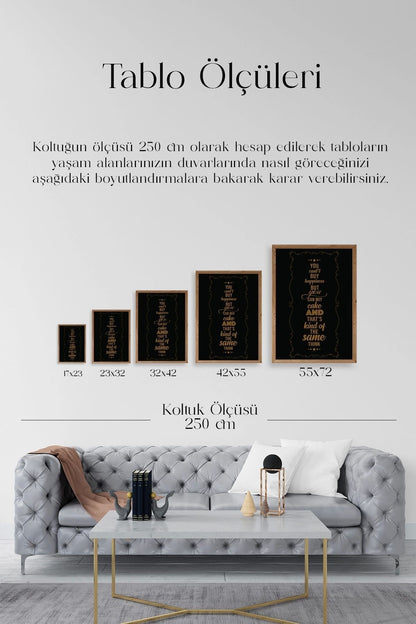 Modern Ahşap Çerçeveli Tablo 30 x 42