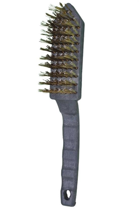 BUFFER® Metal Tel Fırça Plastik Saplı Pas Kir Sökme Temizleme Fırçası