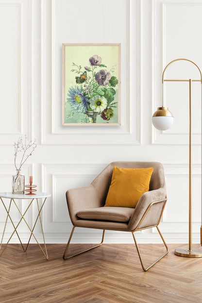 Çiçekler Ahşap Çerçeveli Tablo 17 x 23