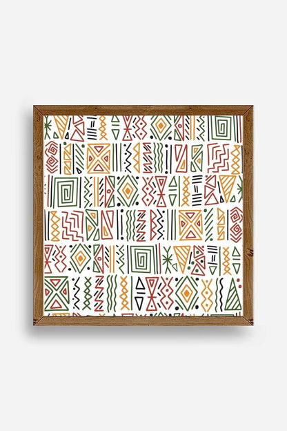 Çizgiler Ahşap Çerçeveli Tablo 42 x 42