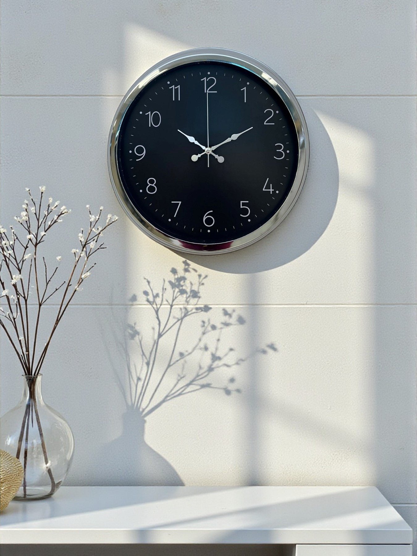 Zentime 40 Cm Krom Şık Duvar Saati