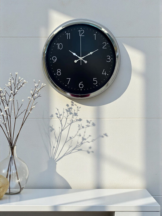 Zentime 40 Cm Krom Şık Duvar Saati