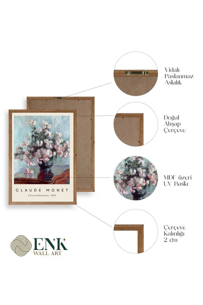 Claude Monet Ahşap Çerçeveli Tablo 50 x 70