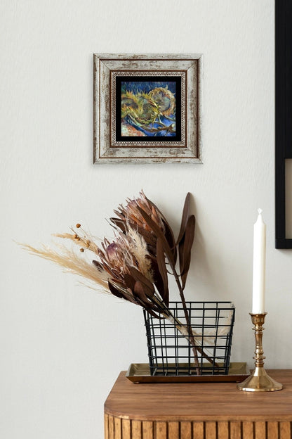 Van Gogh Çerçeveli Taş Tablo 20 cm