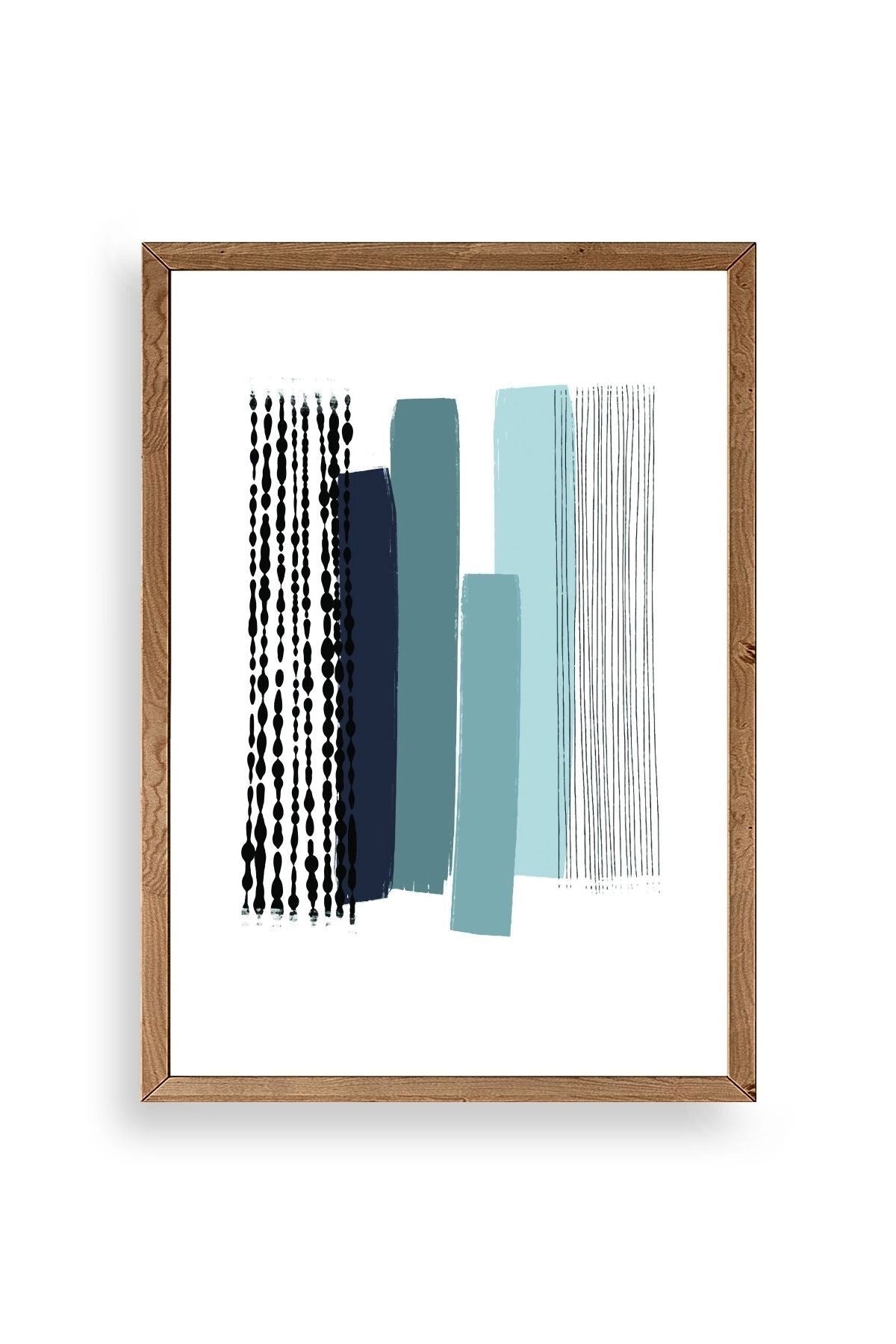 Modern Ahşap Çerçeveli Tablo 30 x 42